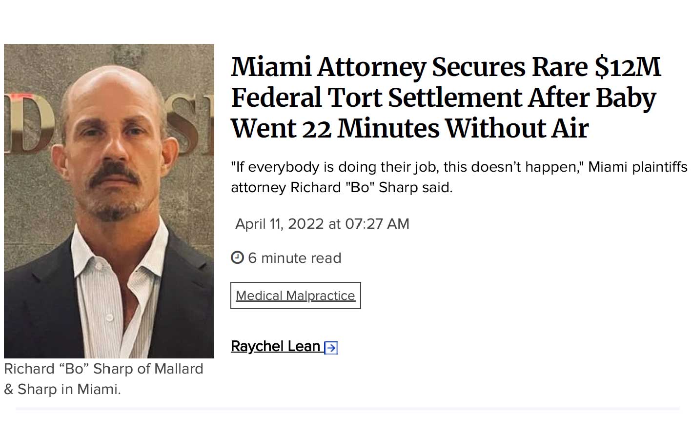 Miami attorney Richard “Bo” Sharp