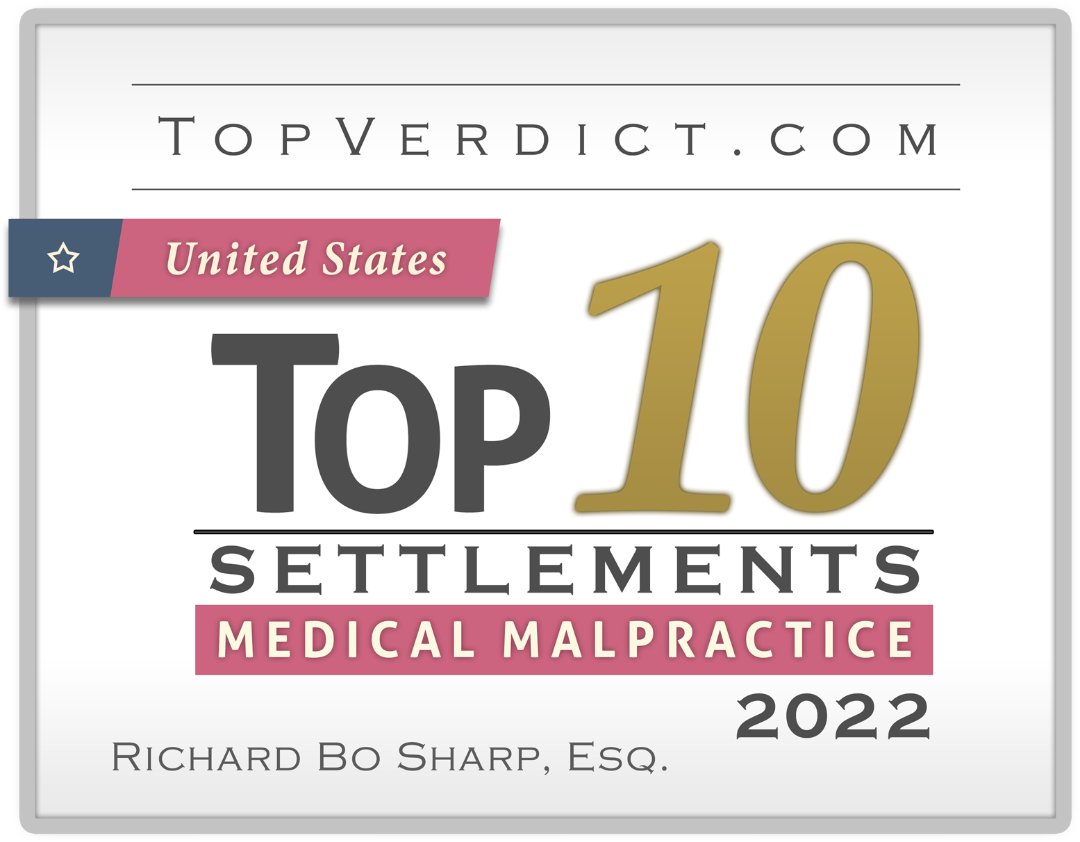 The Third Largest Medical Malpractice Settlement Nationwide In 2022 And One Of The Top 21 Personal Injury Settlements Across The Entire United States For 2022.